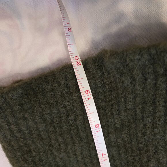 Olive Green Mohair and Wool Blend Ruffled Cardigan - Size S - Picture 10 of 13